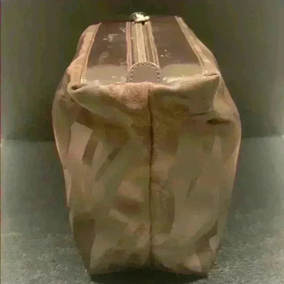 Ferragamo Canvas Nylon & Leather Cosmetic Pouch Vintage - Picture 3 of 6